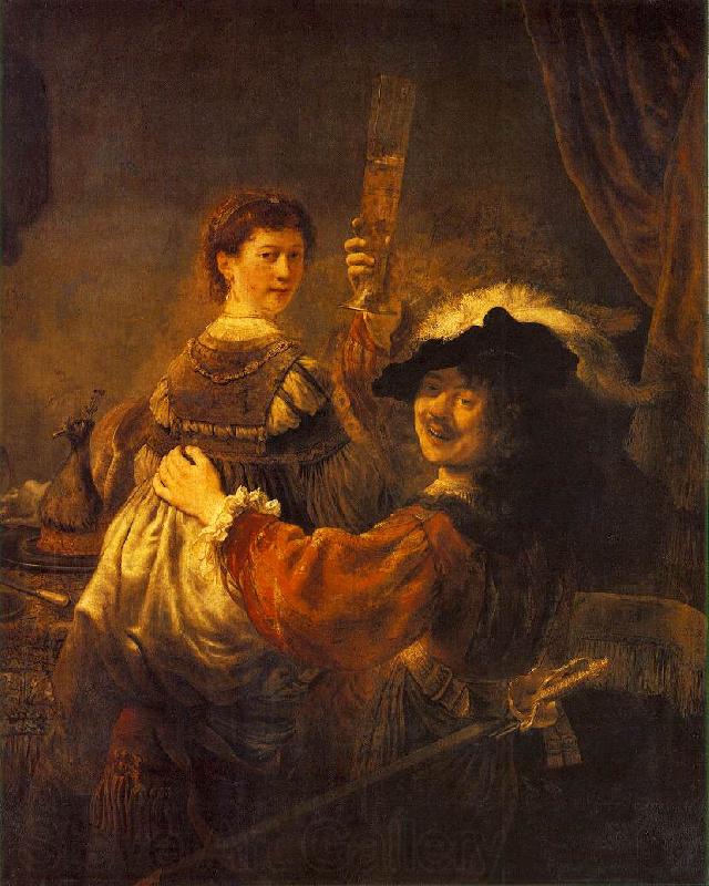 REMBRANDT Harmenszoon van Rijn Rembrandt and Saskia in the Scene of the Prodigal Son in the Tavern dh